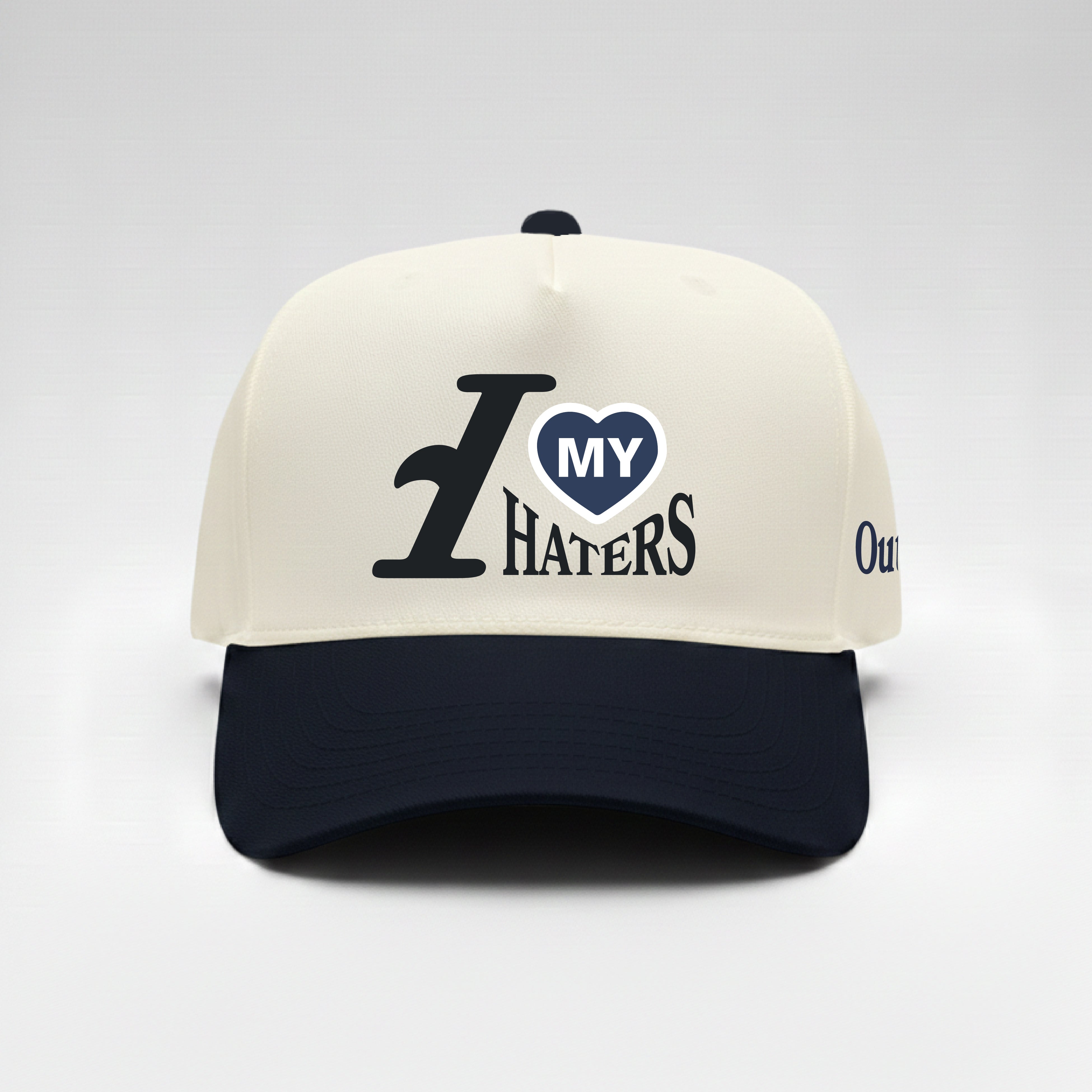 I Love Haters Puff Embroidered Snapback