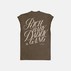 Rich Baby Daddy Gang Crest Ultra Heavyweight Sleeveless - Mocha