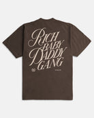 Rich Baby Daddy Gang Premium Crest T-shirt- Mocha