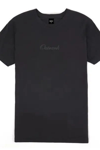 Outrank Everyday Embroidered Black T-Shirt - Outrank