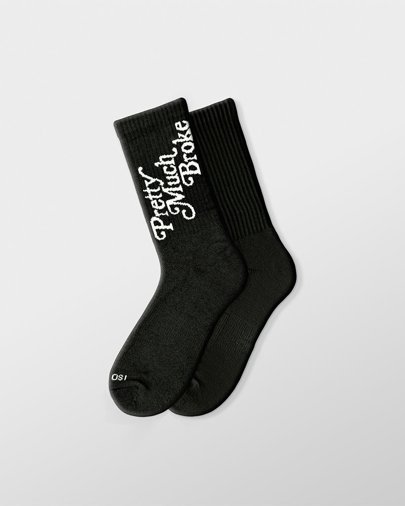 Pretty Much Broke Socks - Black