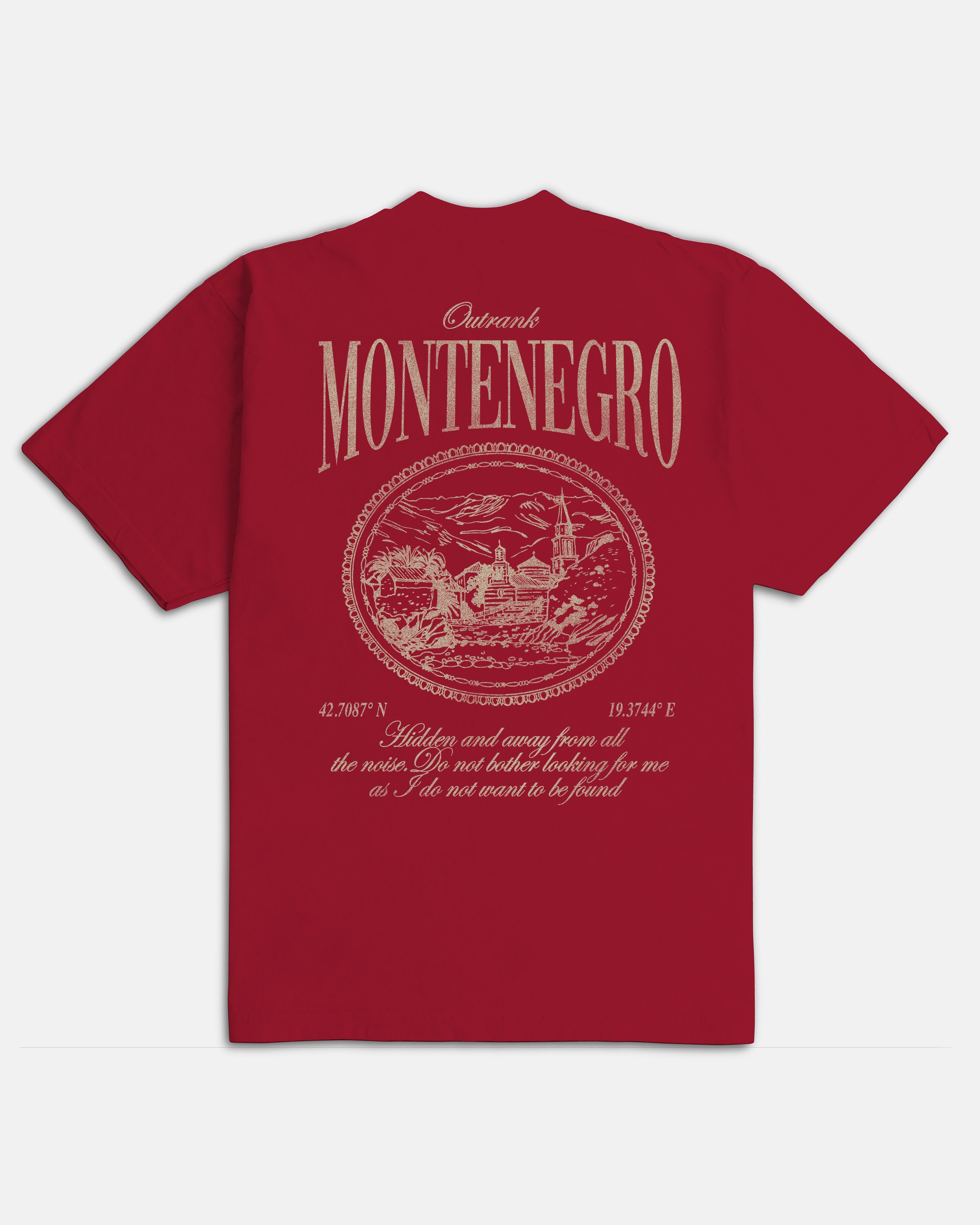 Montenegro Ultra Heavyweight T-Shirt - CARDINAL