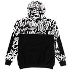 Scripted Color Blocked Fleece Hoodie