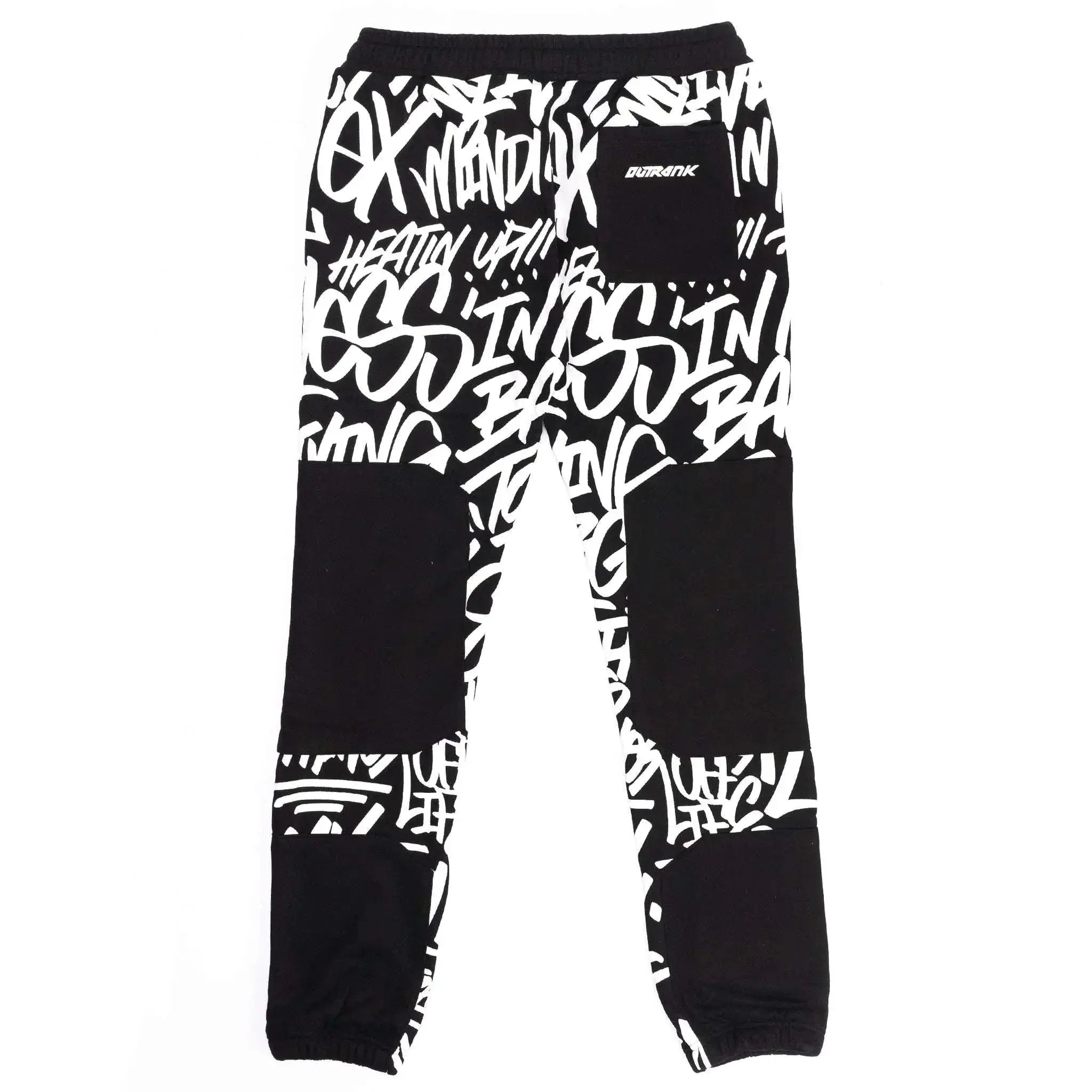 Scripted Color Blocked Fleece Joggers