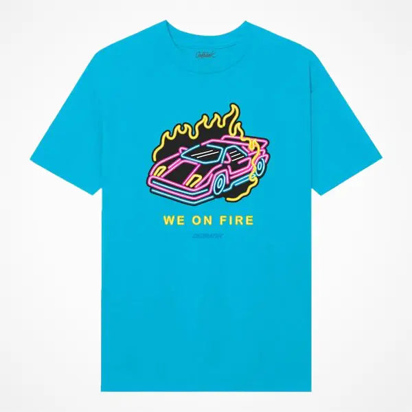 We On Fire Aqua T-Shirt - Outrank