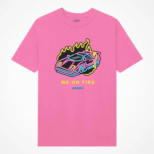 We On Fire Pink T-Shirt - Outrank