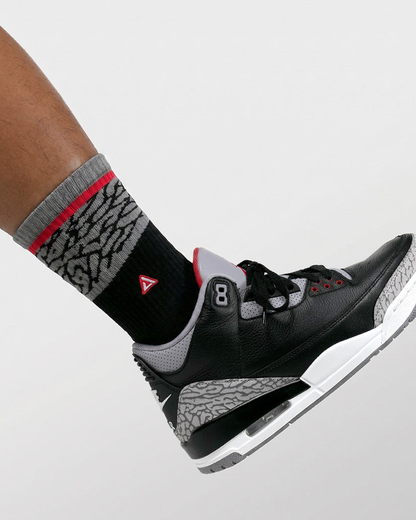 SNKR Socks - Black Cement 3