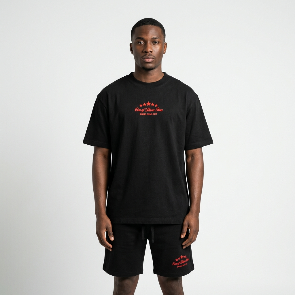 One Of Them One Embroidered Ultra Heavyweight T-shirt