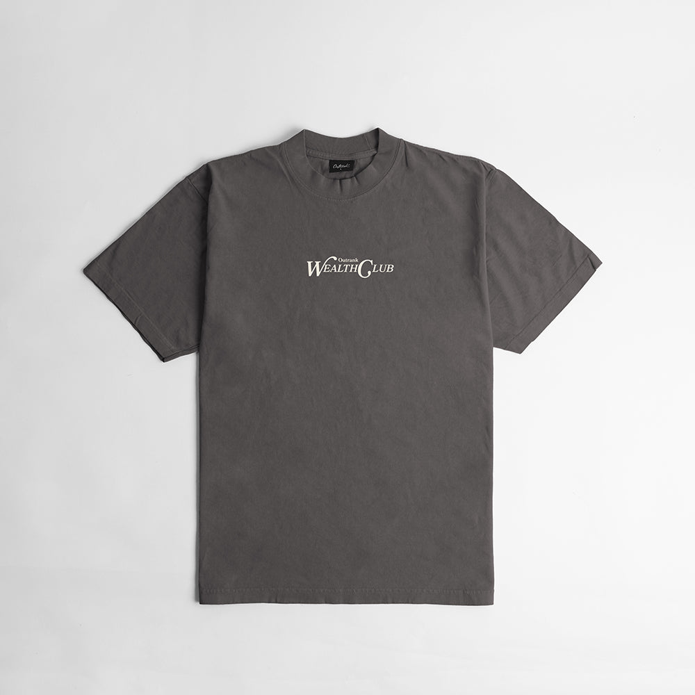 OR Wealth Club Ultra Heavyweight Embroidered T-shirt- Shadow