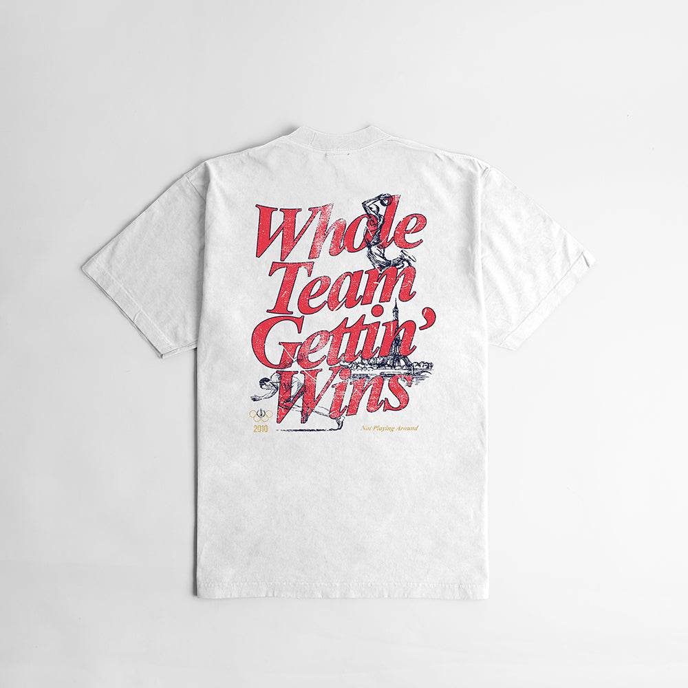 Whole Team Gettin Wins Only White T shirt Outrank Outrank Brand