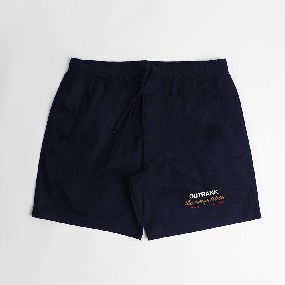 Outrank The Competition Embroidered 6" Nylon Shorts