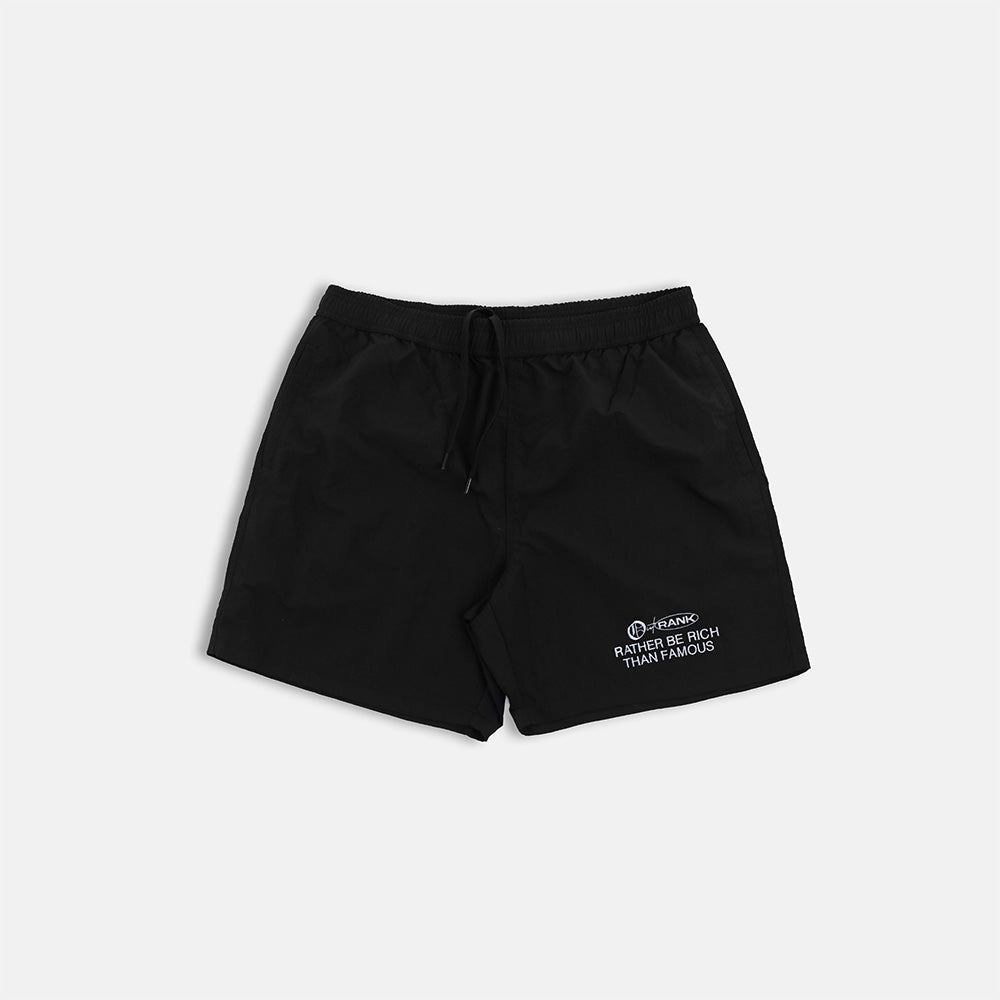 Rather Be Rich Embroidered 6" Nylon Shorts