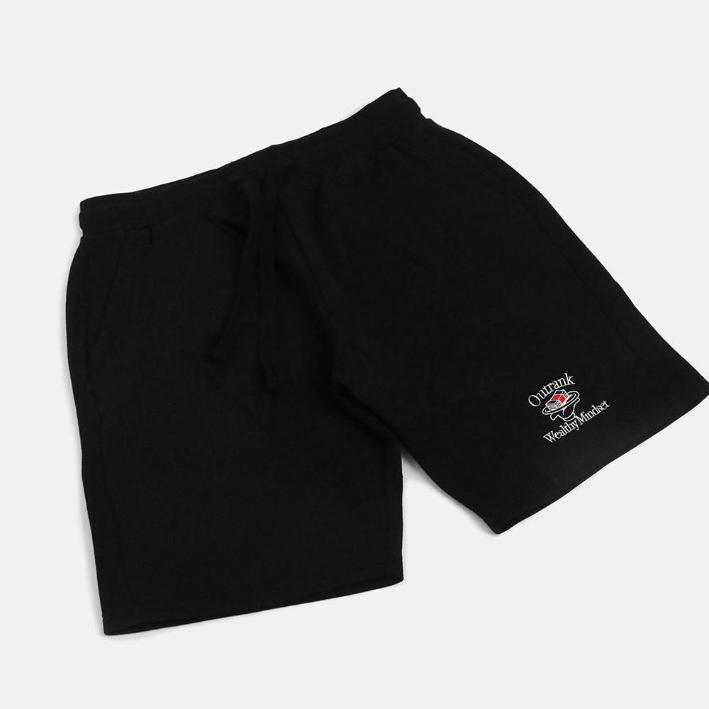 Wealthy Mindset Embroidered Shorts