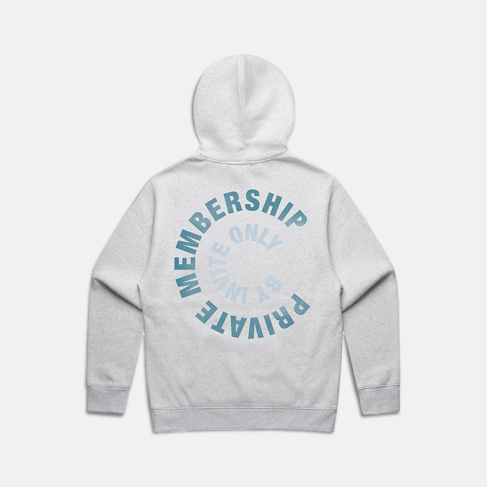 Membership Only Heavyweight Fleece Hoodie- White Heather