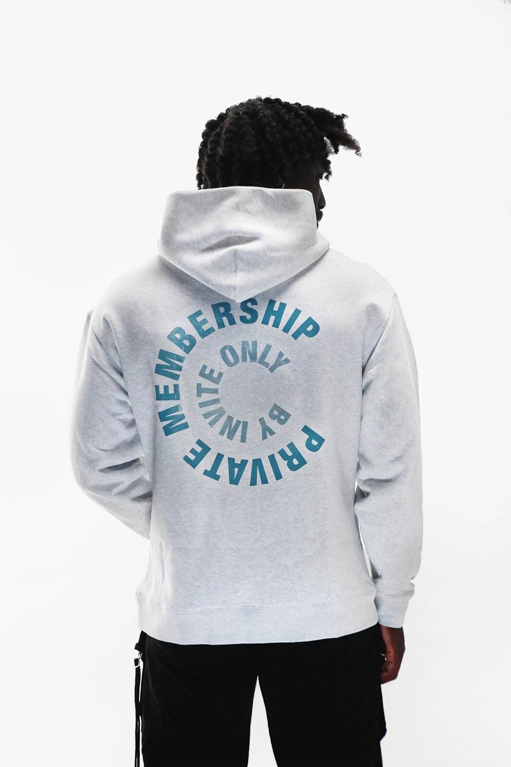 Membership Only Heavyweight Fleece Hoodie- White Heather
