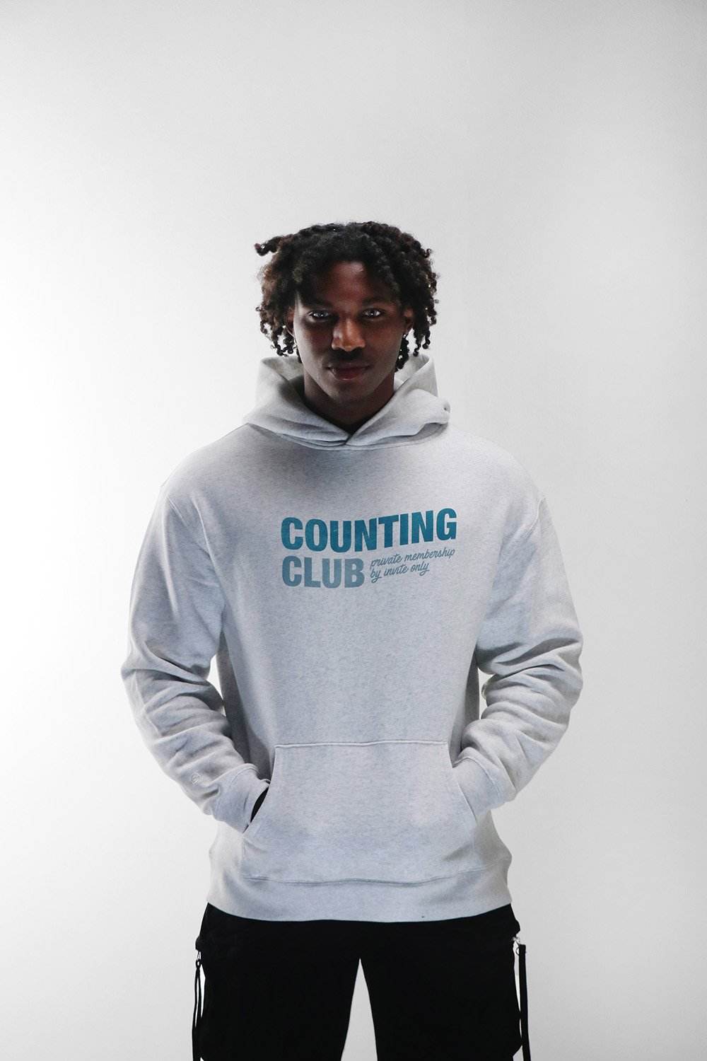 Membership Only Heavyweight Fleece Hoodie- White Heather