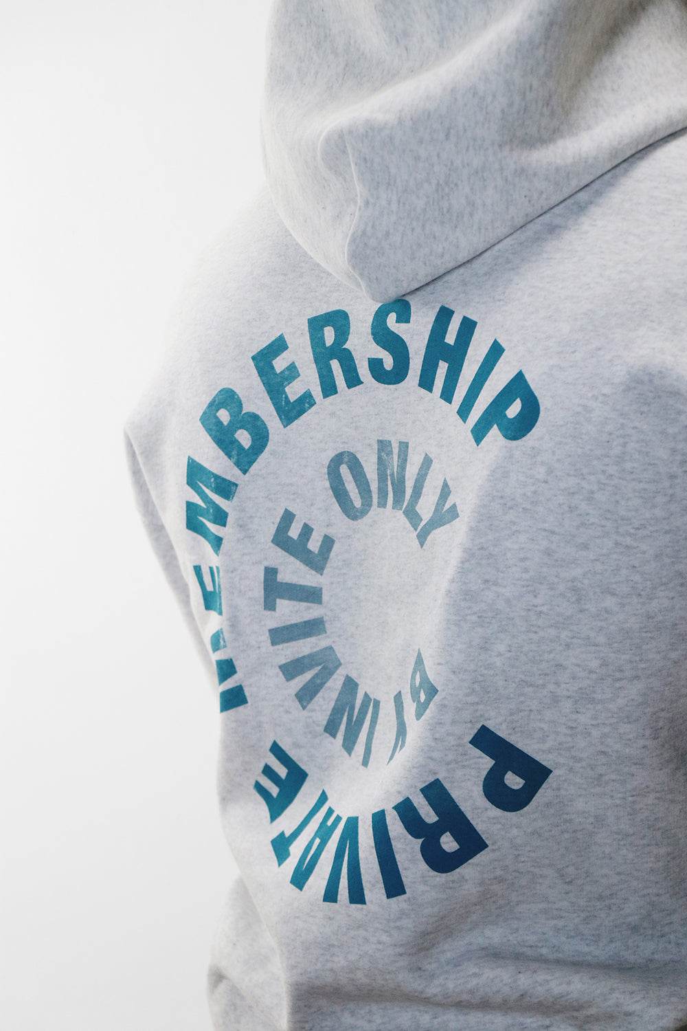 Membership Only Heavyweight Fleece Hoodie- White Heather