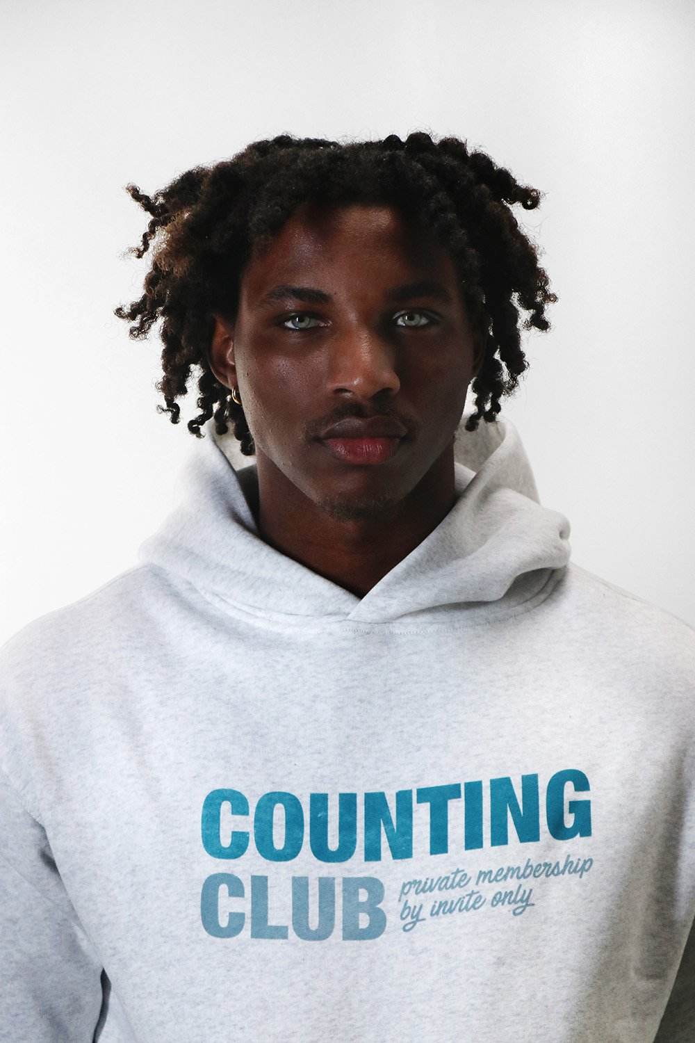 Membership Only Heavyweight Fleece Hoodie- White Heather