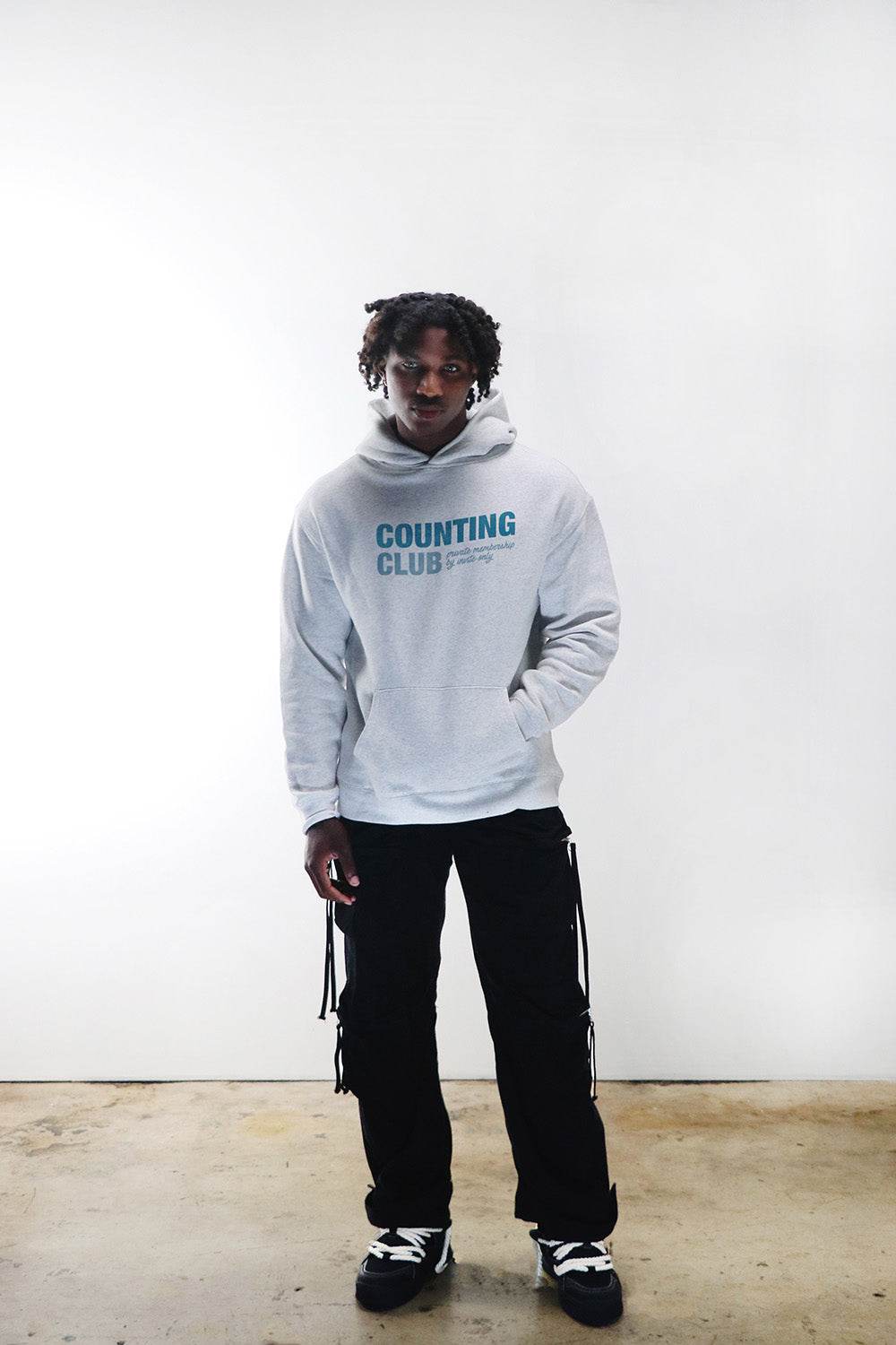 Membership Only Heavyweight Fleece Hoodie- White Heather