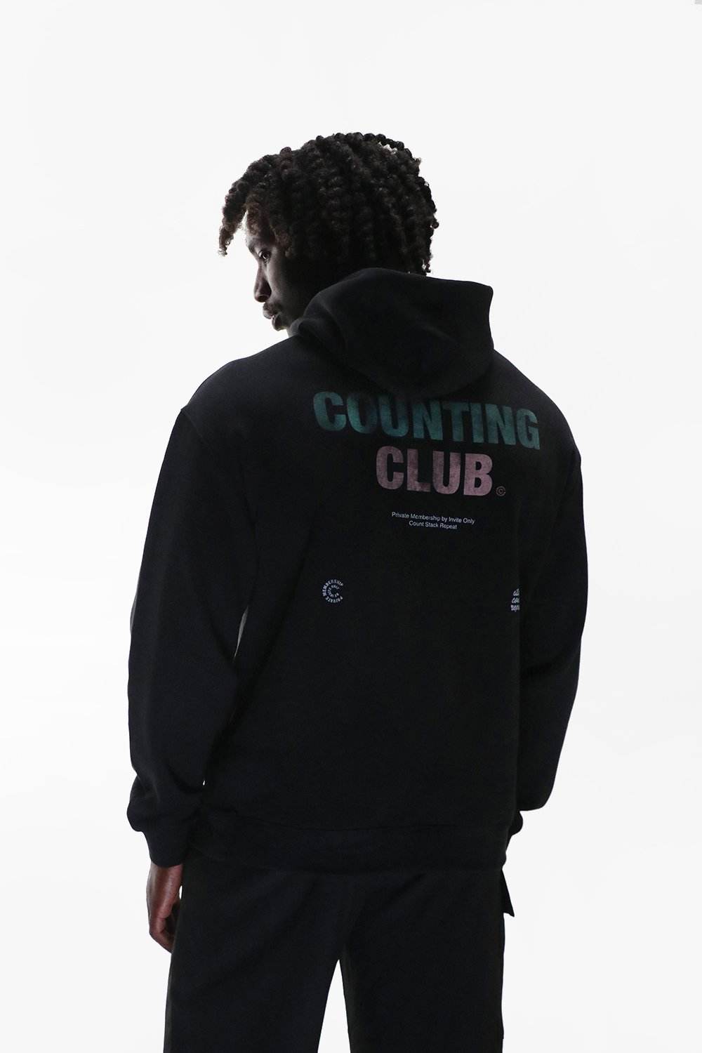 Counting Club Heavyweight Fleece Hoodie- Black