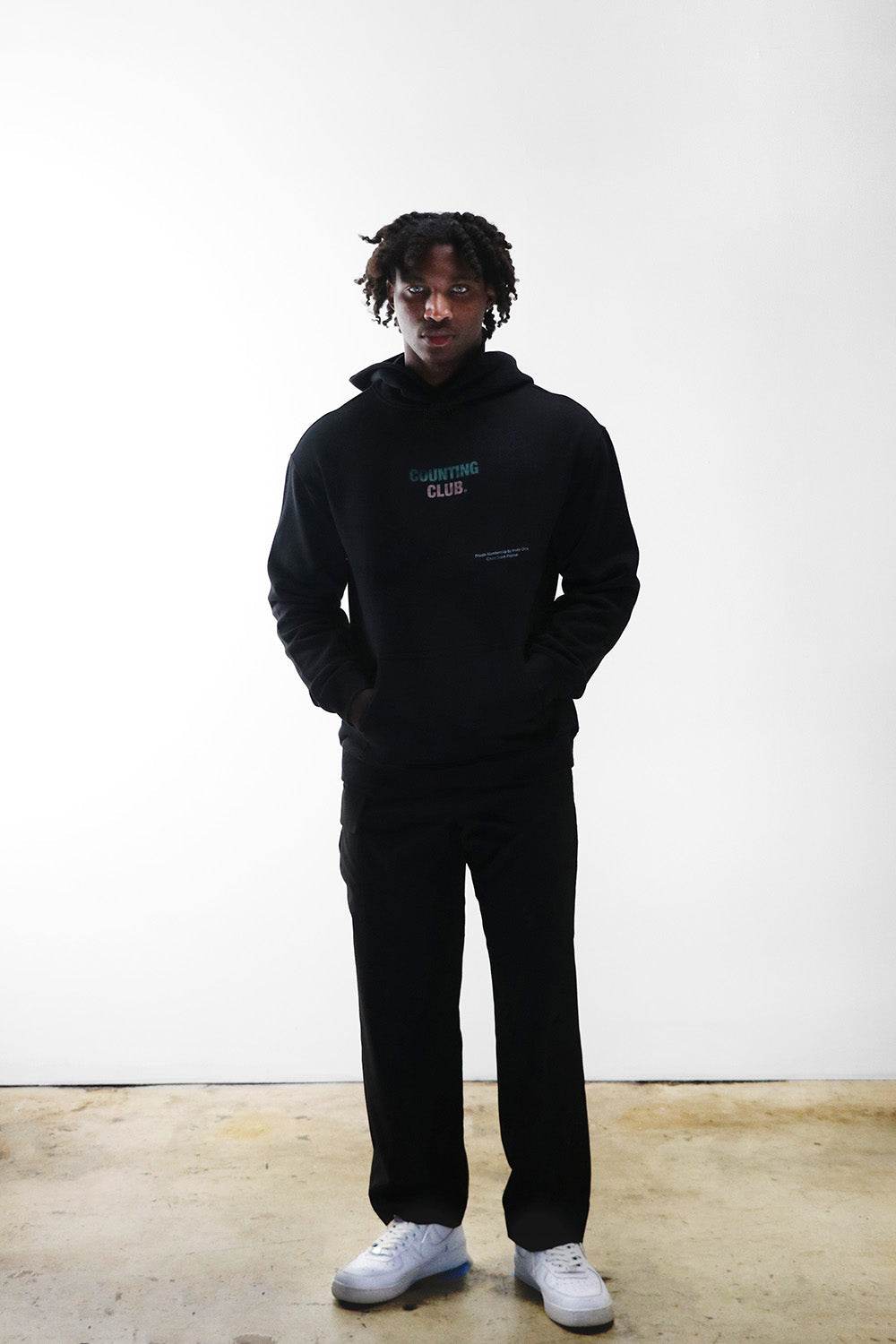Counting Club Heavyweight Fleece Hoodie- Black