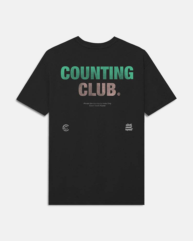 Counting Club Heavyweight T-shirt- Black