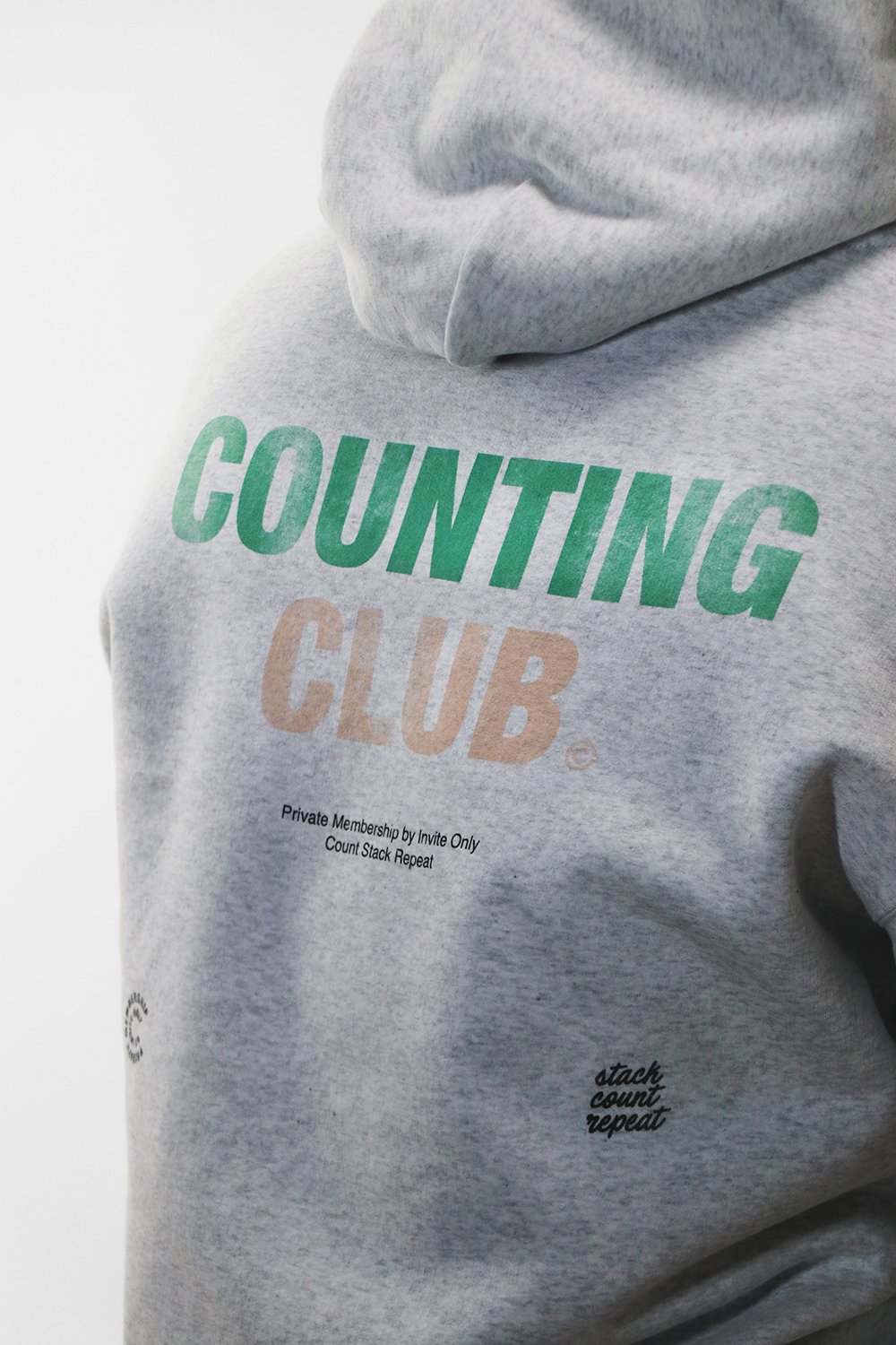 Counting Club Heavyweight Fleece Hoodie- White