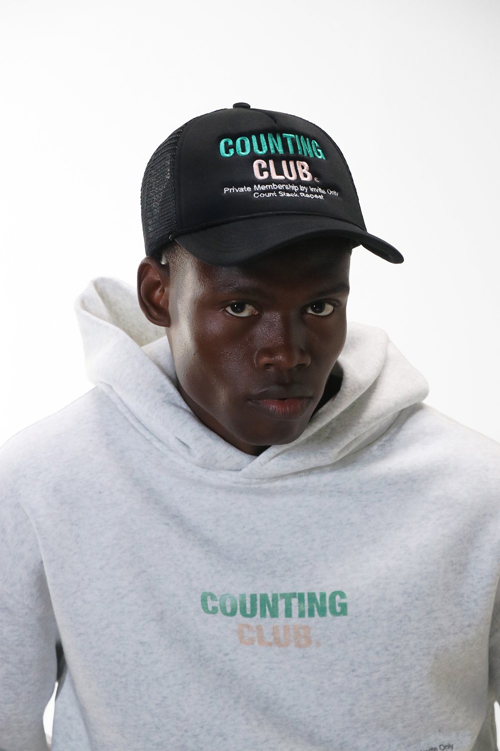 Counting Club Heavyweight Fleece Hoodie- White