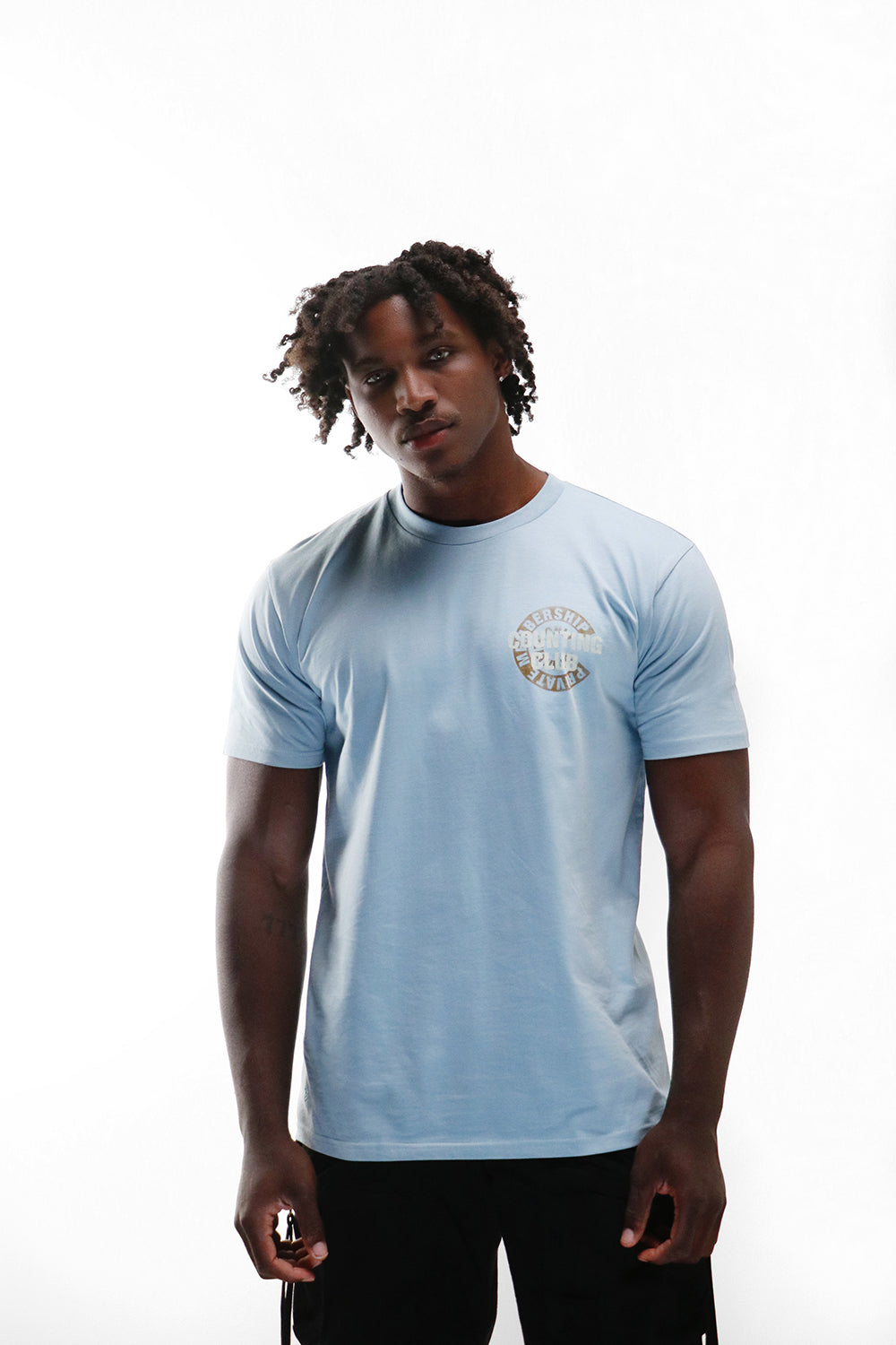 Private Membership Heavyweight T-shirt- Agave Blue - Outrank Brand