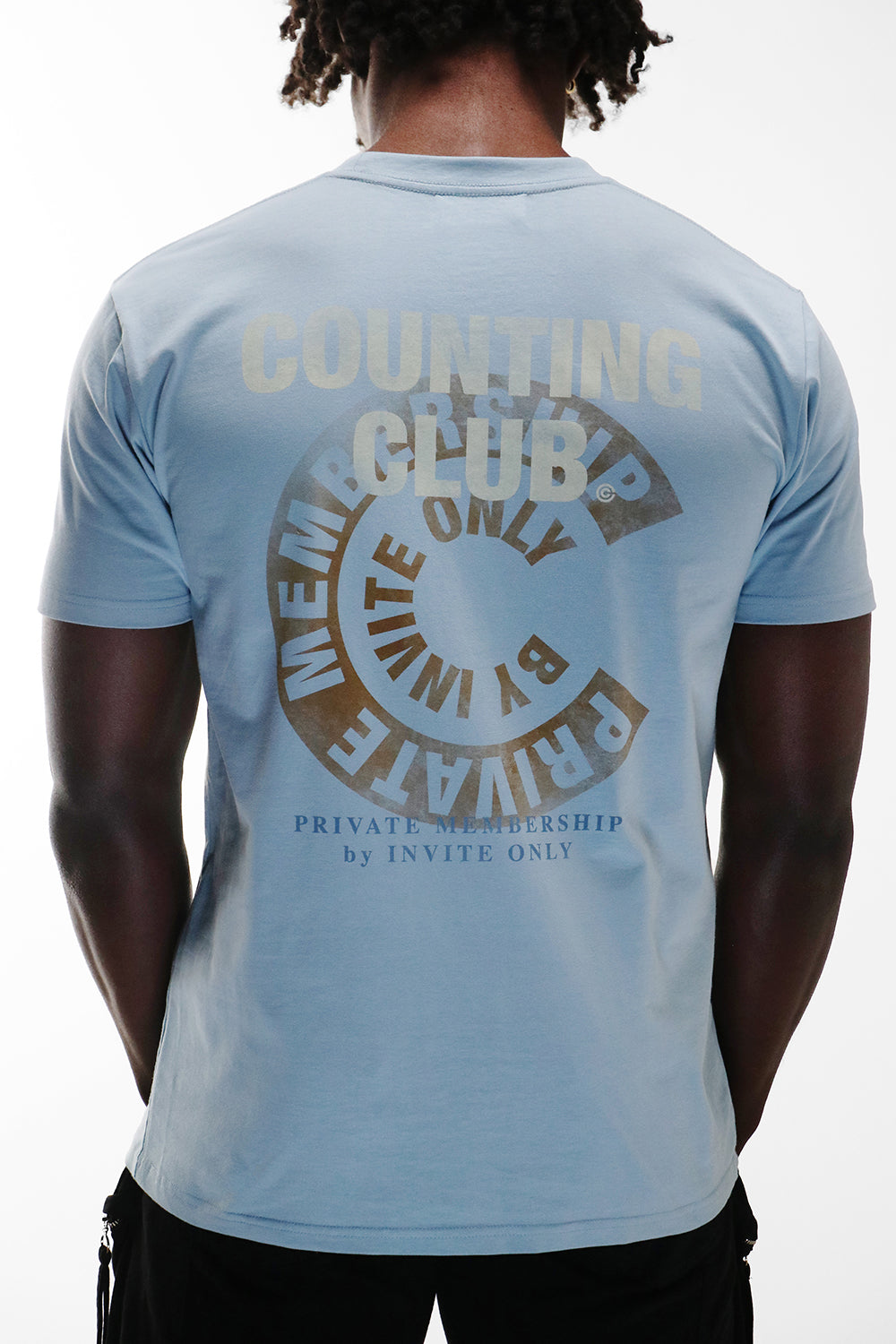 Private Membership Heavyweight T-shirt- Agave Blue