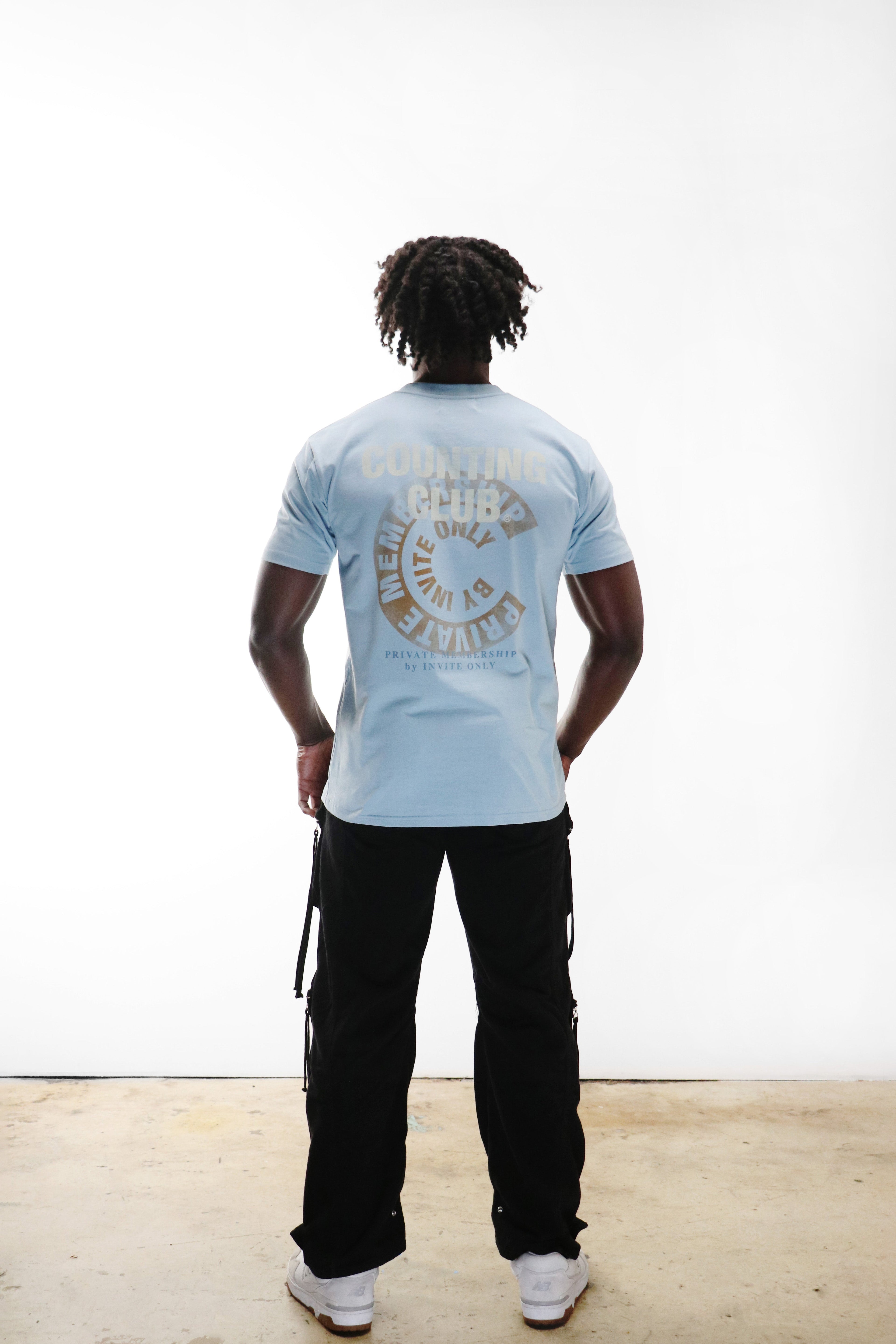 Private Membership Heavyweight T-shirt- Agave Blue