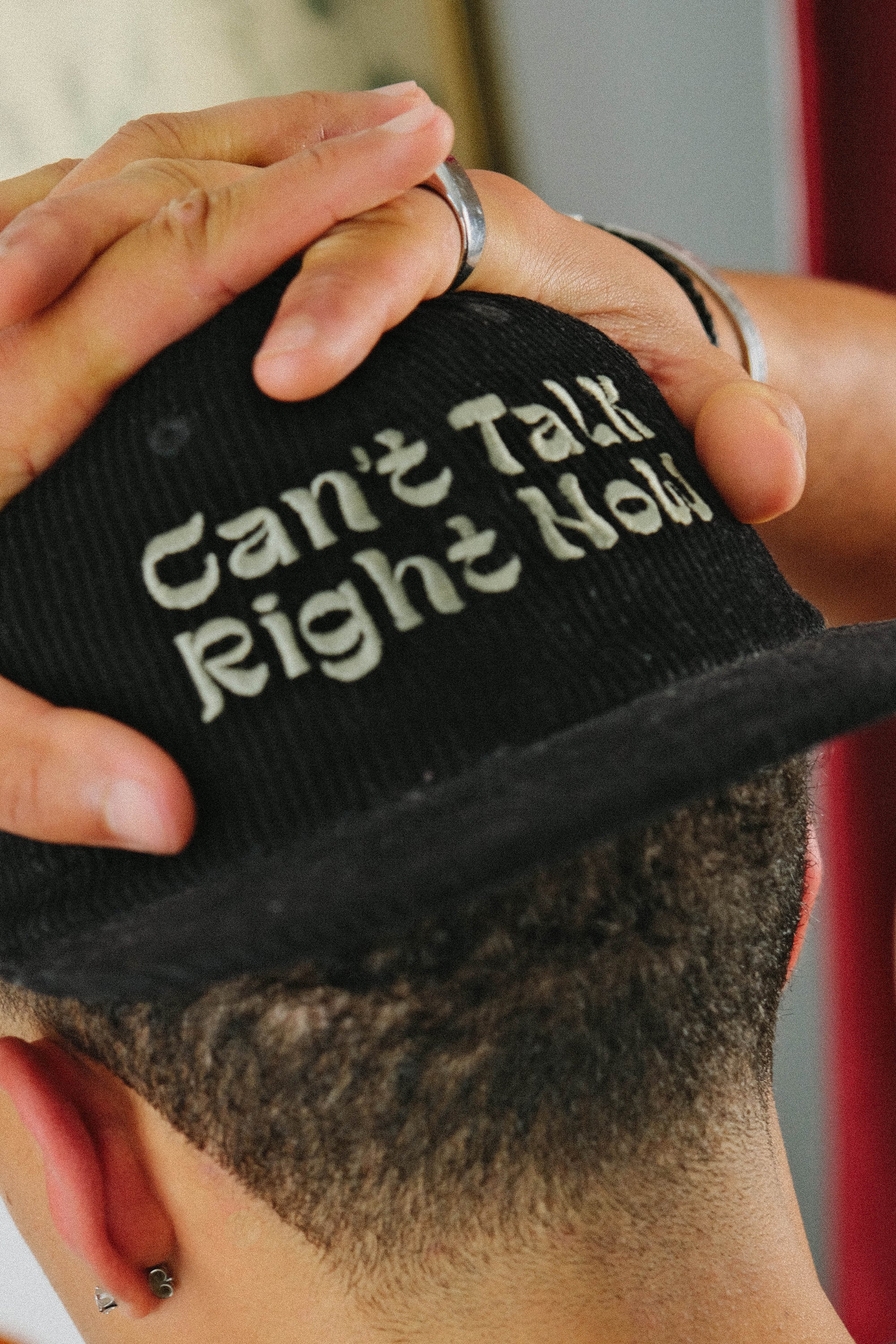 Can't Talk Right Now Hat