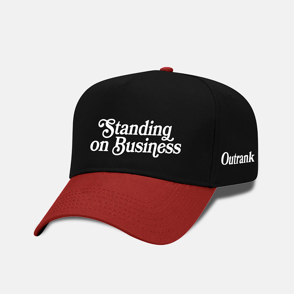 Standing On Business Snapback- Black/ Red