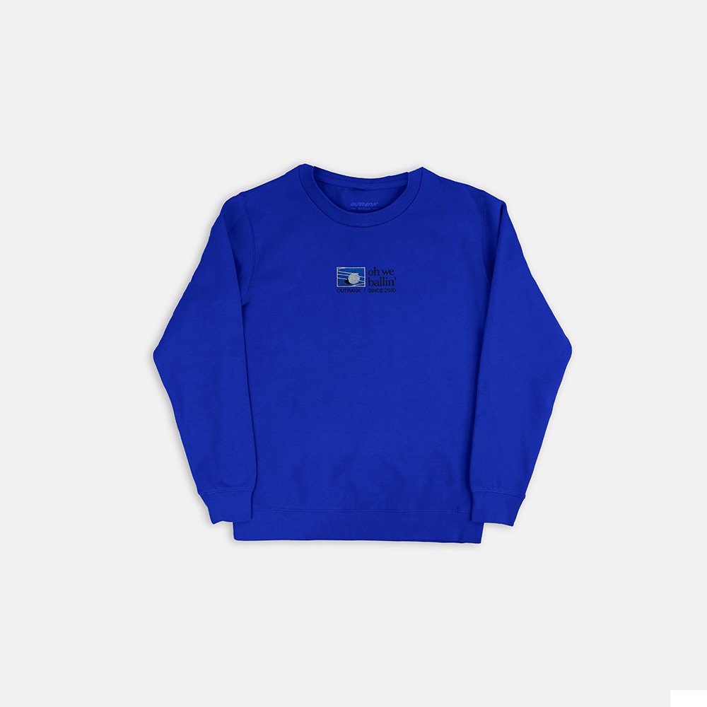 Oh We Ballin' Embroidered Crewneck Fleece