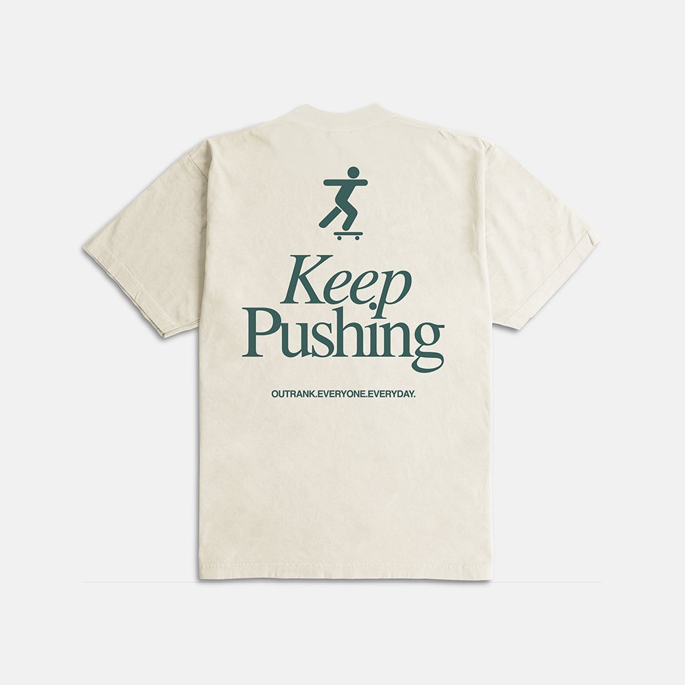 Keep Pushing Ultra Heavyweight T-Shirt - Outrank Brand