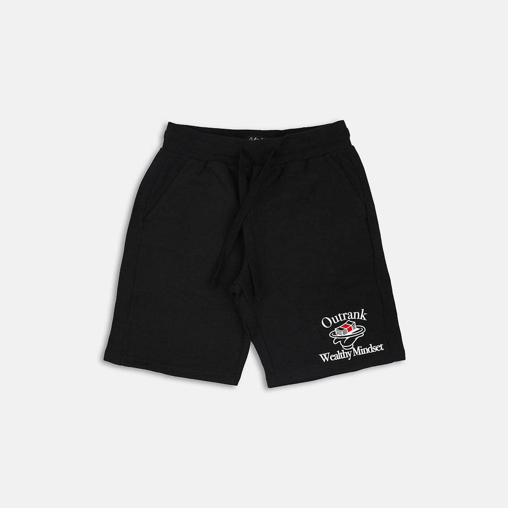 Wealthy Mindset Embroidered Shorts