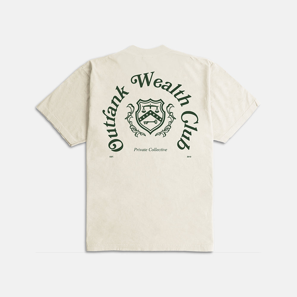 Wealth Club '10 Ultra Heavyweight T-shirt- Cream