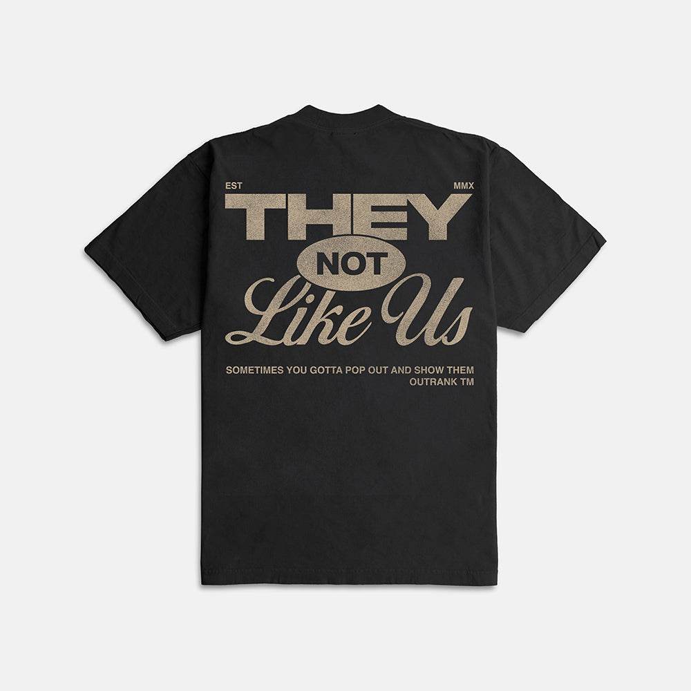 Transend『don't get none on ya』 They Not Like Us Ultra Heavyweight T-shirt Black - Outrank