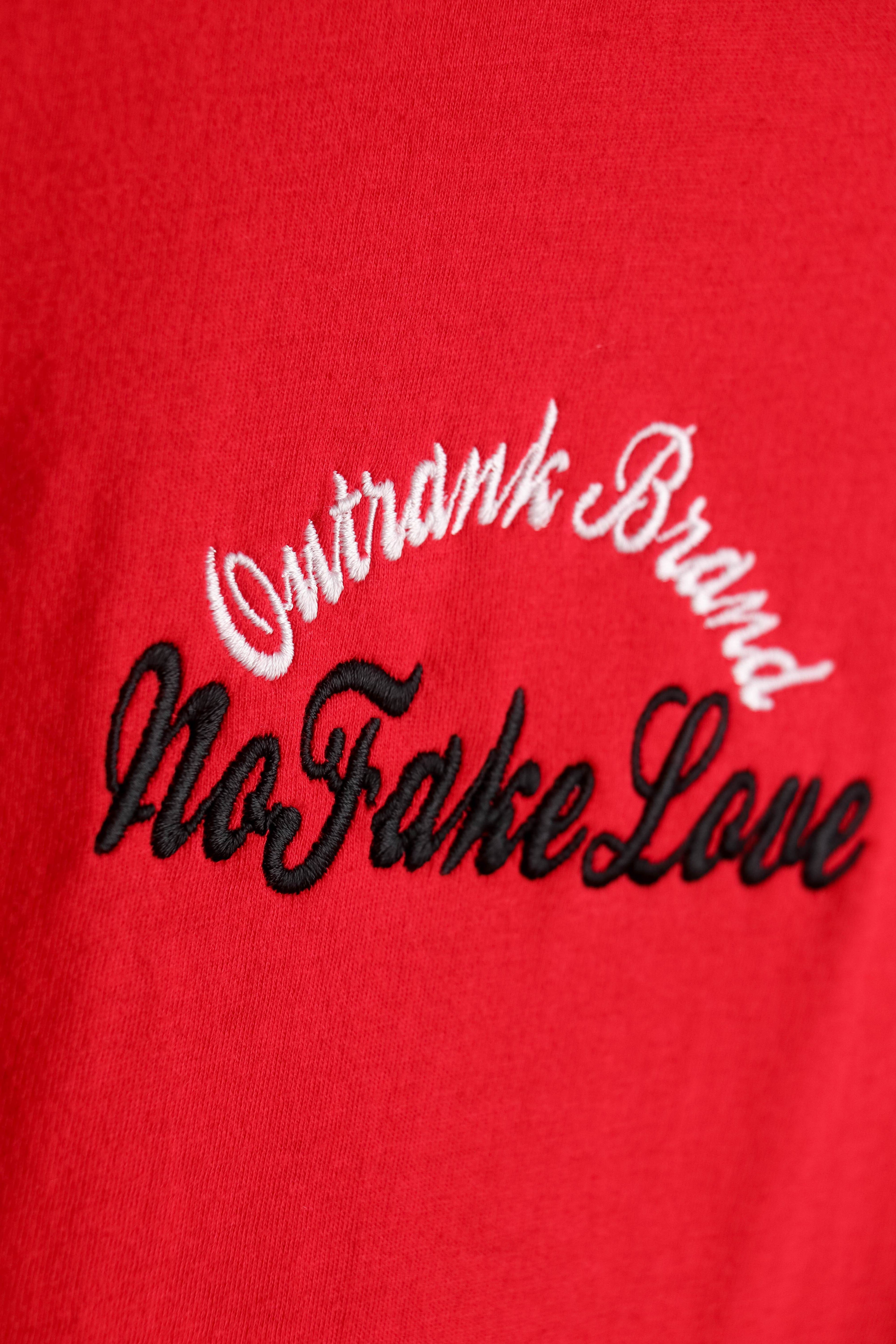 No Fake Love Embroidered T-Shirt - Outrank Brand