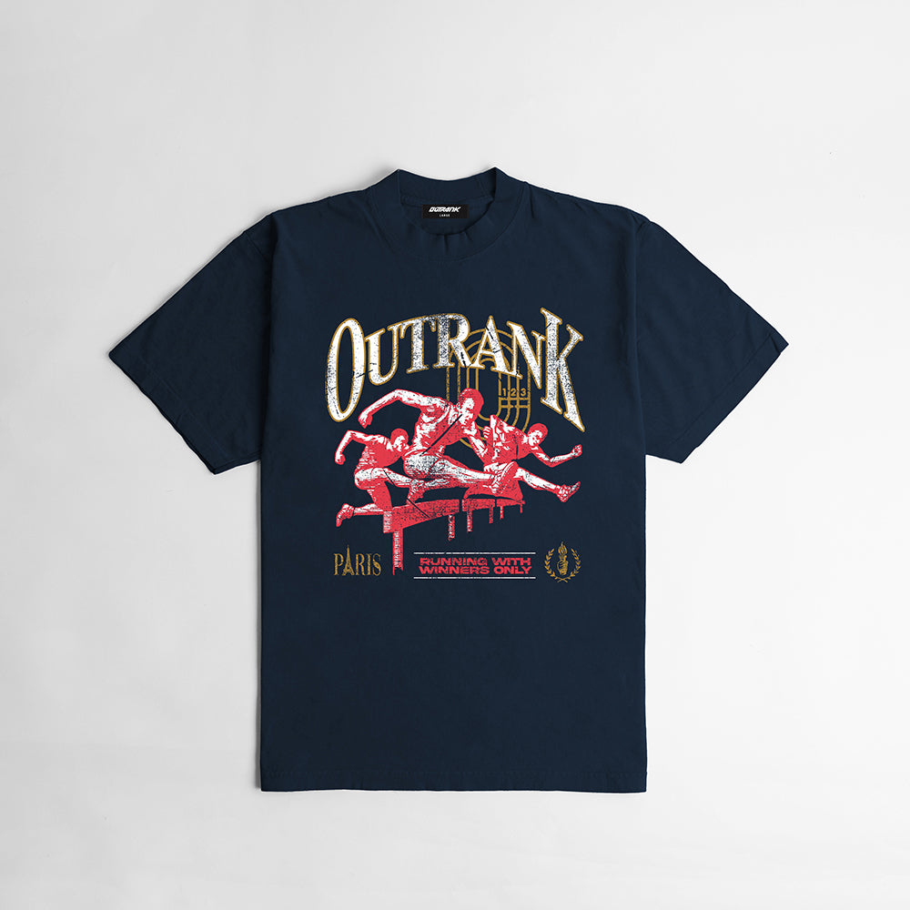 Winners Only Heavyweight T-shirt- Navy - Outrank Brand