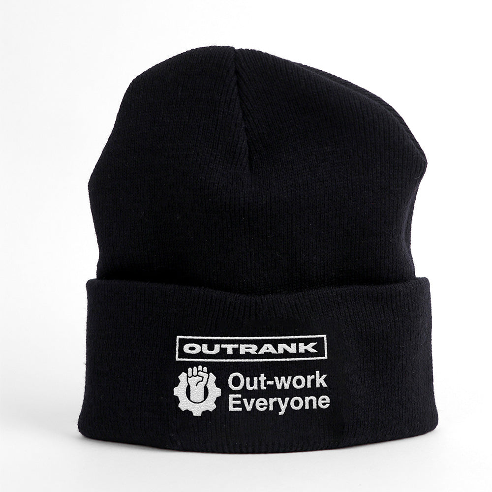 Affordable Streetwear Beanie | Out-work Everyone Beanie | Outrank